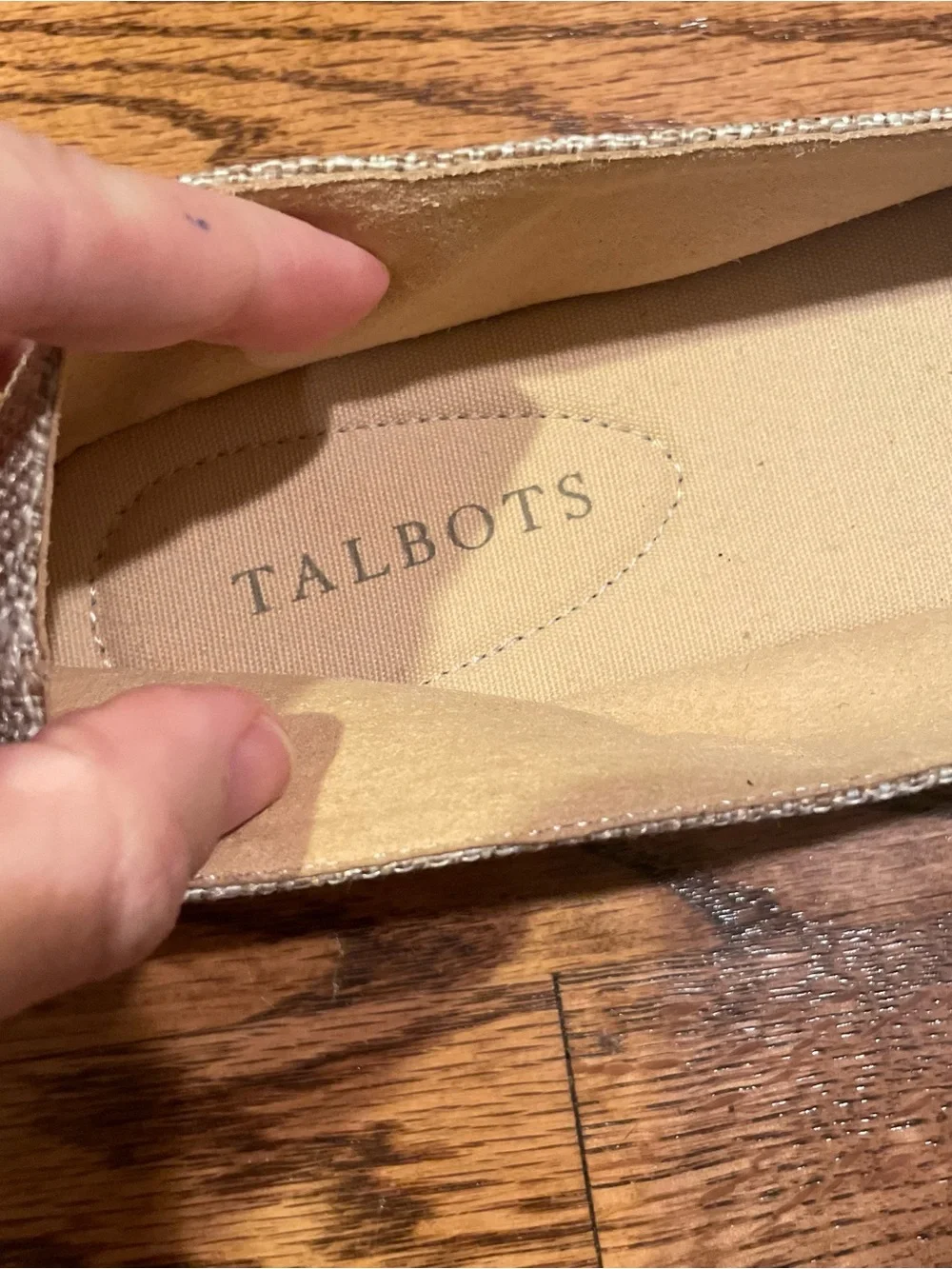 Talbots Izzy Knot Linen Espadrille Flats Beige Women’s Size 11M Slip On Shoes